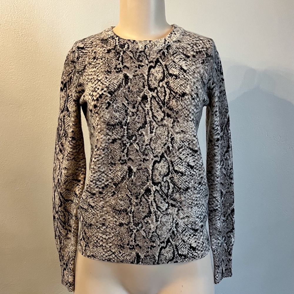 Equipment Python Shane Crew Cashmere Sweater Snak… - image 1